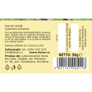 Ceai de Menta D 122, 50 g, Fares - Img 5
