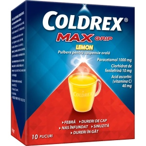 Coldrex Maxgrip Lemon, 10 plicuri, Perrigo - Img 1