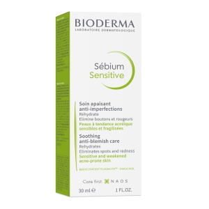 Crema pentru piele acneica Sebium Sensitive, 30 ml, Bioderma