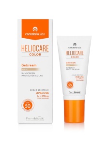 Gel-crema pentru protectie solara cu SPF 50 Heliocare Color, Nuanta Light, 50 ml, Cantabria Labs