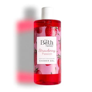 Gel de Dus Strawberry Passion, 400 ml, The Bath Factory