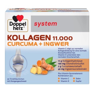 Kollagen 11.000 Curcuma + Ghimbir, 30 flacoane, Doppelherz
