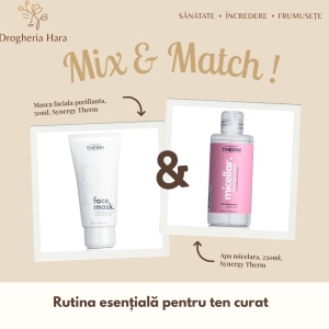Pachet Apă micelară 250 ml + Mască facială purifiantă 50 ml, Synergy Therm