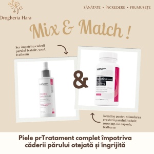 Pachet Ivahair – Tratament complet împotriva căderii părului (capsule + ser), Ivatherm