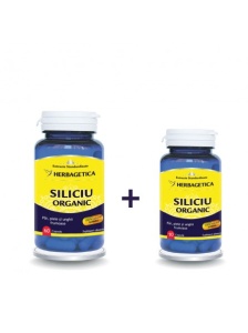 Pachet Siliciu organic, 60+10 capsule, Herbagetica