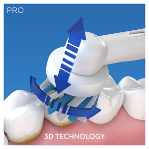 Periuta de dinti electrica Oral-B PRO 1 750 Design Edition Sensi Ultrathin, 40000 pulsatii/min, 8800 oscilatii/min, Curatare 3D, 1 program, 1 capat, Trusa de calatorie, Alb,Oral-B - Img 4