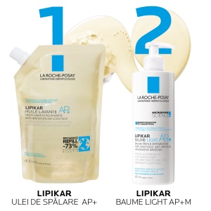 Rezervă Eco Ulei de Spălare Relipidant Lipikar AP+ 400 ml, La Roche-Posay - Img 3