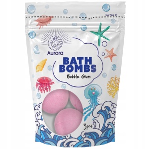Sare de baie Bubble Gum, 3 bucati x 50 g, Aurora