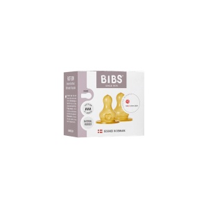 Set 2 tetine pentru biberon, Latex cu flux rapid, Bibs
