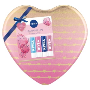 Set 4 balsamuri de buze Luxurious Lips, 4 x 4.8 g, Nivea