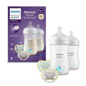Set biberoane Natural Response SCD837/11, 2x260ml + 2x Suzete, Philips Avent - Img 1