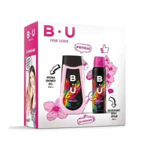 Set BU One Love gel de dus 250 ml si deodorant 150 ml, B.U