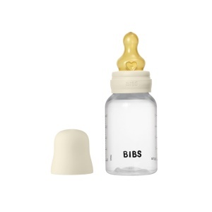 Set complet biberon anticolici cu tetină din latex flux lent, 150 ml, Ivory, 5016216 Bibs - Img 2