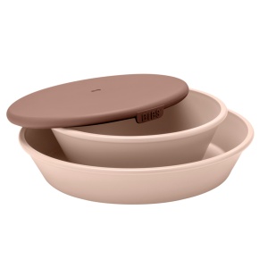 Set farfurii pentru diversificare și hrănire, culoare Blush, Bibs - Img 2