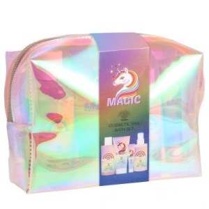 Set pentru fete într-o trusă de cosmetice cu parfum de floare de lotus Unicorn, 5 produse, Aurora - Img 1