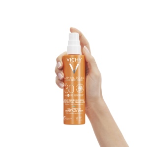 Spray fluid invizibil cu protectie solara SPF 30 pentru fata si corp Capital Soleil, 200 ml, Vichy - Img 3