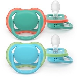 Suzeta Ultra Air Pacifier Philips Avent, Albastru/Verde, 6-18 luni, SCF087/10, 2 bucati, Philips - Img 2
