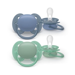 Suzeta Ultra Soft Pacifier, Albastru/Verde, 6-18 luni, SCF091/42, 2 bucati, Philips Avent - Img 2
