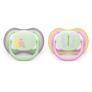 Suzete fosforescente Ultra Air, Pasare / Fluture, 6-18 luni, SCF376/29, 2 buc, Philips Avent - Img 3