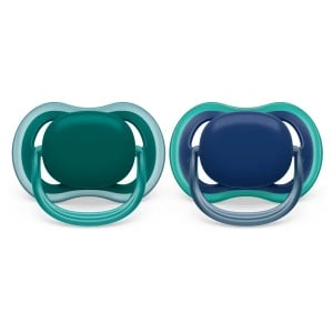Suzete Ultra Air SCF085/31 pentru 6-18 luni Verde/Albastru, 2 bucati, Philips Avent - Img 2