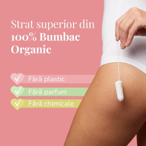 Tampoane din bumbac organic Super, 16 bucăți, Enroush - Img 4