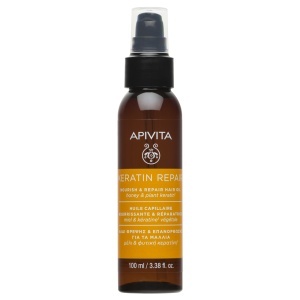 Ulei reparator cu keratina pentru par, 100 ml, Apivita - Img 1