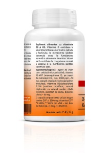 Vitamin D3 + K2 Forte, 120 capsule, Zenyth - Img 2