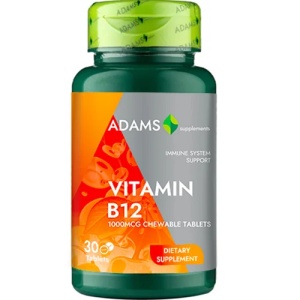 Vitamina B12 1000mcg, 30 tablete, Adams Vision