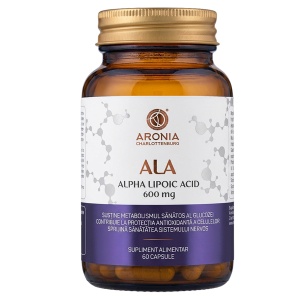 Acid alfa-lipoic ALA 600 mg, 60 capsule vegetale, Aronia Charlottenburg