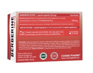 Berberina, 700 mg, 30 capsule vegetale, Cosmopharm - Img 2