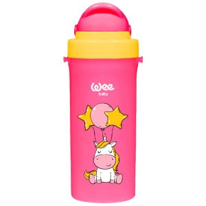 Cana colorata cu pai 6+ luni, 240ml cod 896, Wee Baby