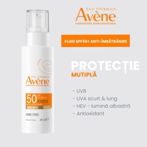Fluid anti-age cu protectie solara SPF 50, 40 ml, Avene - Img 3
