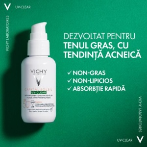 Fluid cu protectie solara SPF 50+ pentru fata UV Clear Capital Soleil, 40 ml, Vichy - Img 4