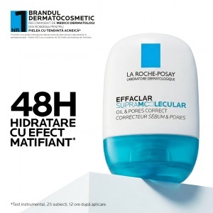 Gel-crema matifiant Effaclar Supramolecular pentru exces de sebum și pori vizibili, 40 ml, La Roche-Posay - Img 3