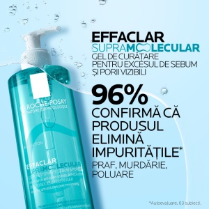Gel de curatare pentru excesul de sebum și pori vizibili Effaclar Supramolecular, 400 ml, La Roche-Posay - Img 6