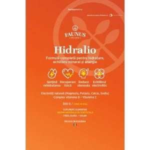 Hidralio Electroliti, pudra 300 g, aroma portocale, 30 portii, Faunus Plant - Img 6