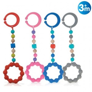 Lanț pentru dentiție soft din silicon cu clemă, +3 luni, Nuby - Img 2