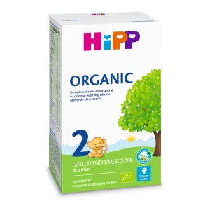 Lapte praf Organic 2 incepand de la 6 luni, 300 g, Hipp