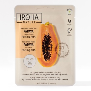 Masca exfolianta pentru fata Papaya and Fruity Acids, 20 ml, Iroha - Img 1