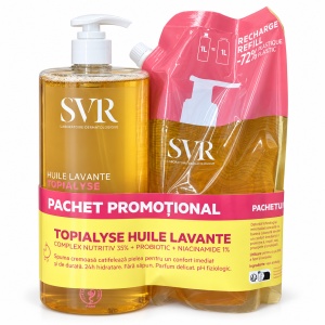 Pachet promoțional Ulei de curățare Topialyse 1 L + Refill 1 L, SVR