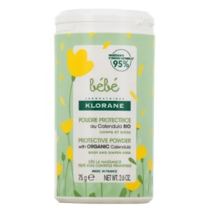 Pudră protectoare pentru bebeluși, 75 g, Klorane Bebe
