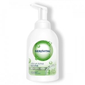 Sapun lichid spuma cu Acid hialuronic, 1446, 300ml, Gerovital
