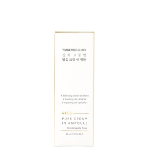 Ser bifazic iluminator Rice Pure Cream in Ampoule 2 in 1, 50 ml, Thank You Farmer - Img 5