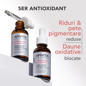 Ser corector antirid cu vitamina C Bee Tech C15, 30 ml, Apivita - Img 2