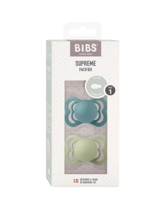 Set 2 suzete Supreme Silicon, 0+ luni, Island Sea / Sage, 160349 Bibs