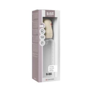 Set complet biberon anticolici cu tetină din silicon flux mediu, 270 ml, Ivory, Bibs