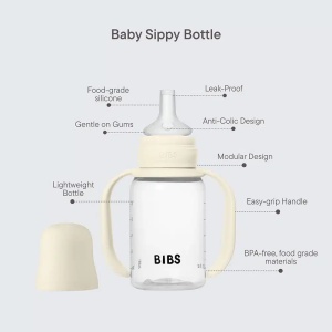 Set Complet Biberon Sippy cu Tetină din Silicon, 150 ml, Sage, Cod: 50211250, Bibs - Img 5
