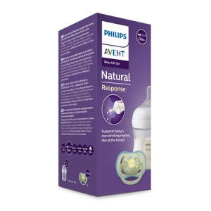 Set Natural Response, biberon 125 ml și suzetă Ultra Air, 0–6 luni, SCD837/10, Avent Philips - Img 2
