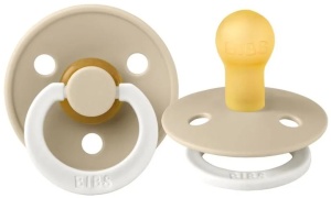 Suzeta din latex fosforescenta cu tetina rotunda Colour Glow, 0 luni+, Vanilla, Bibs 100257C - Img 4
