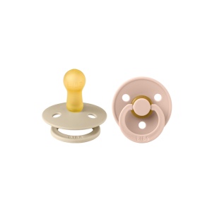 Suzete din latex cu tetina rotunda Colour, 6 luni+, Vanilla - Blush, 2 bucati, Bibs 120213 - Img 2